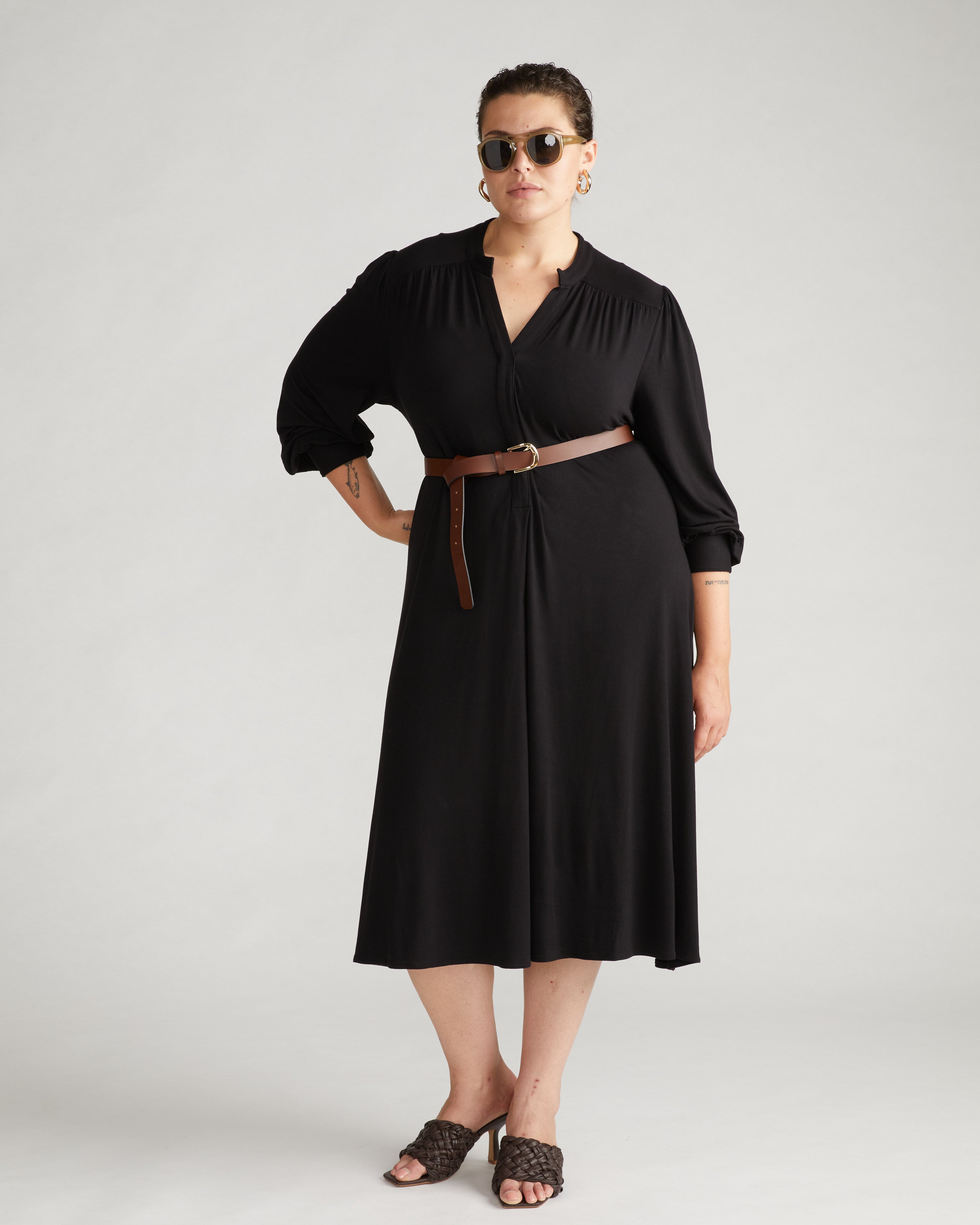 Gramercy Liquid Jersey Dress - Black