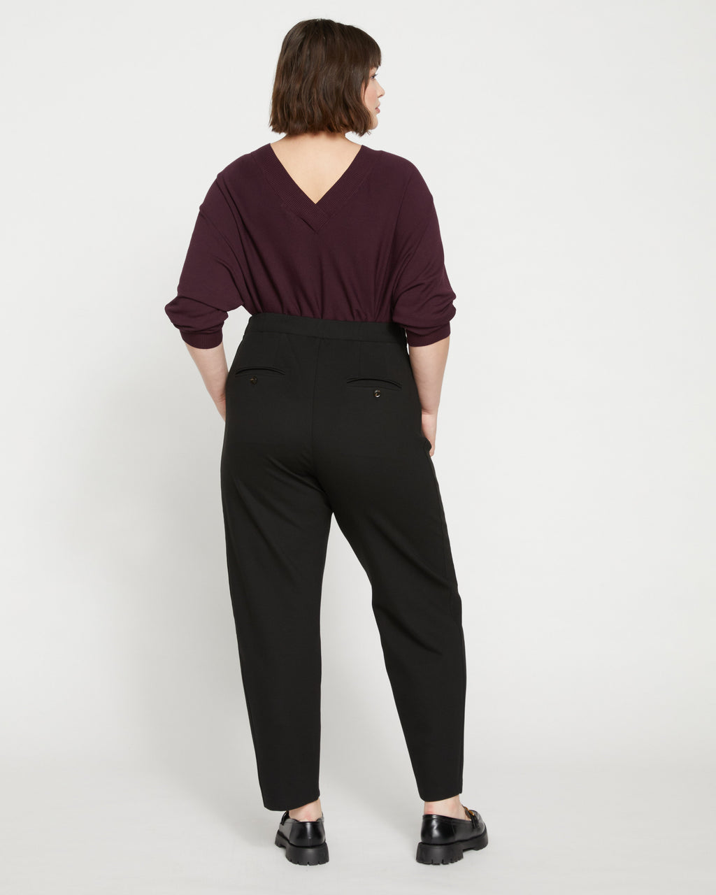 Audrey Tailored Ponte Pants - Black