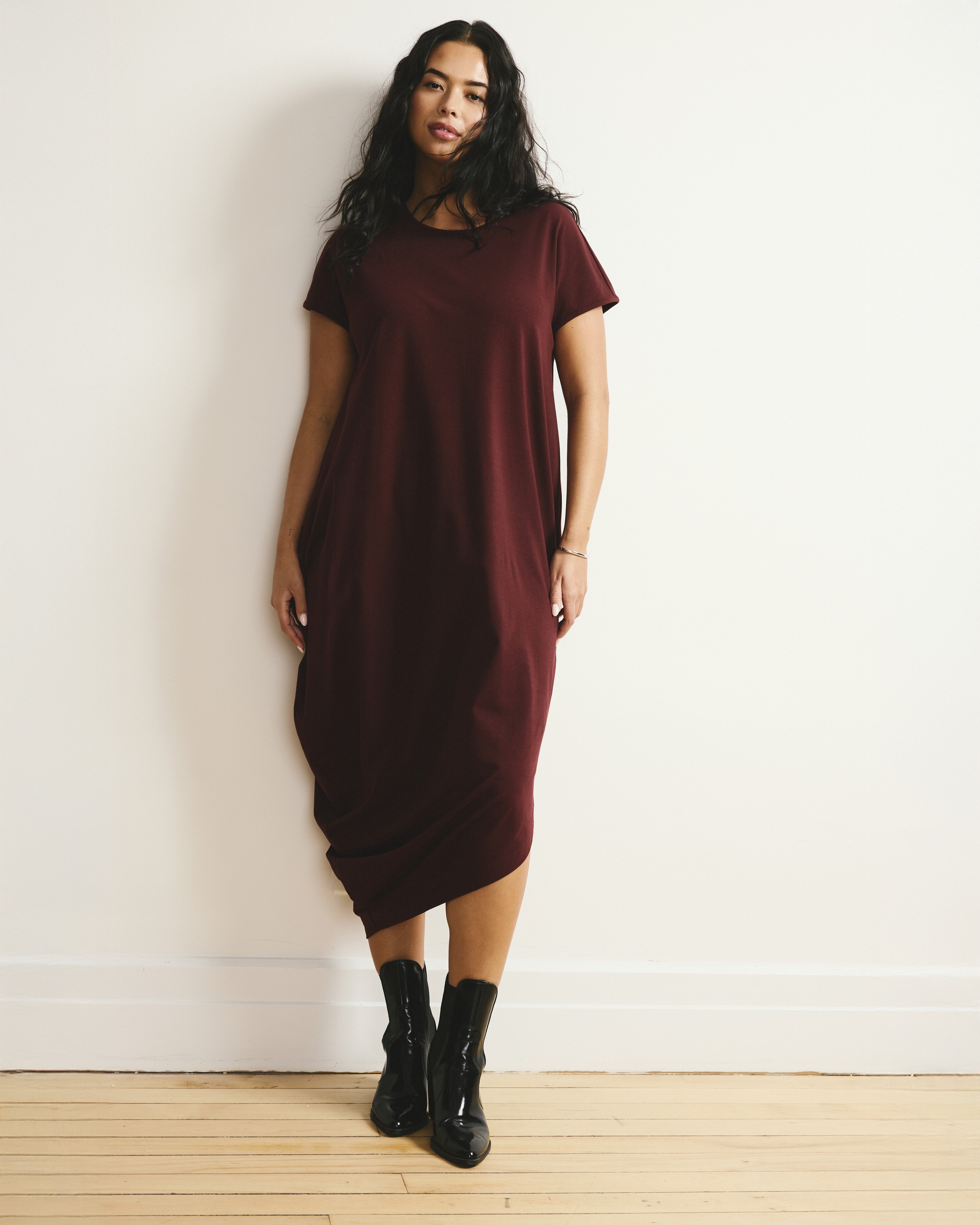 Iconic Geneva Dress - Black Cherry