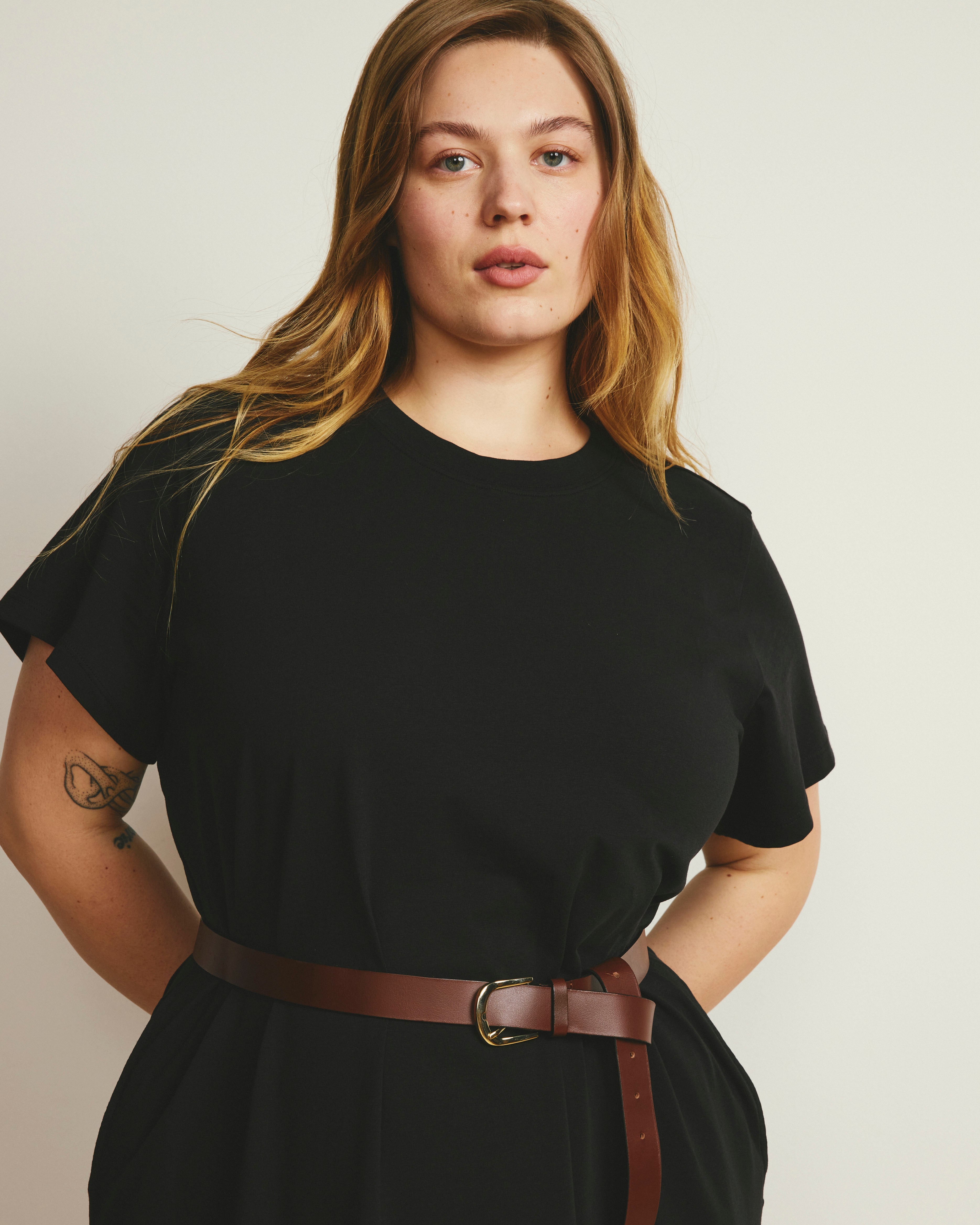Halie Maxi T-Shirt Dress - Black