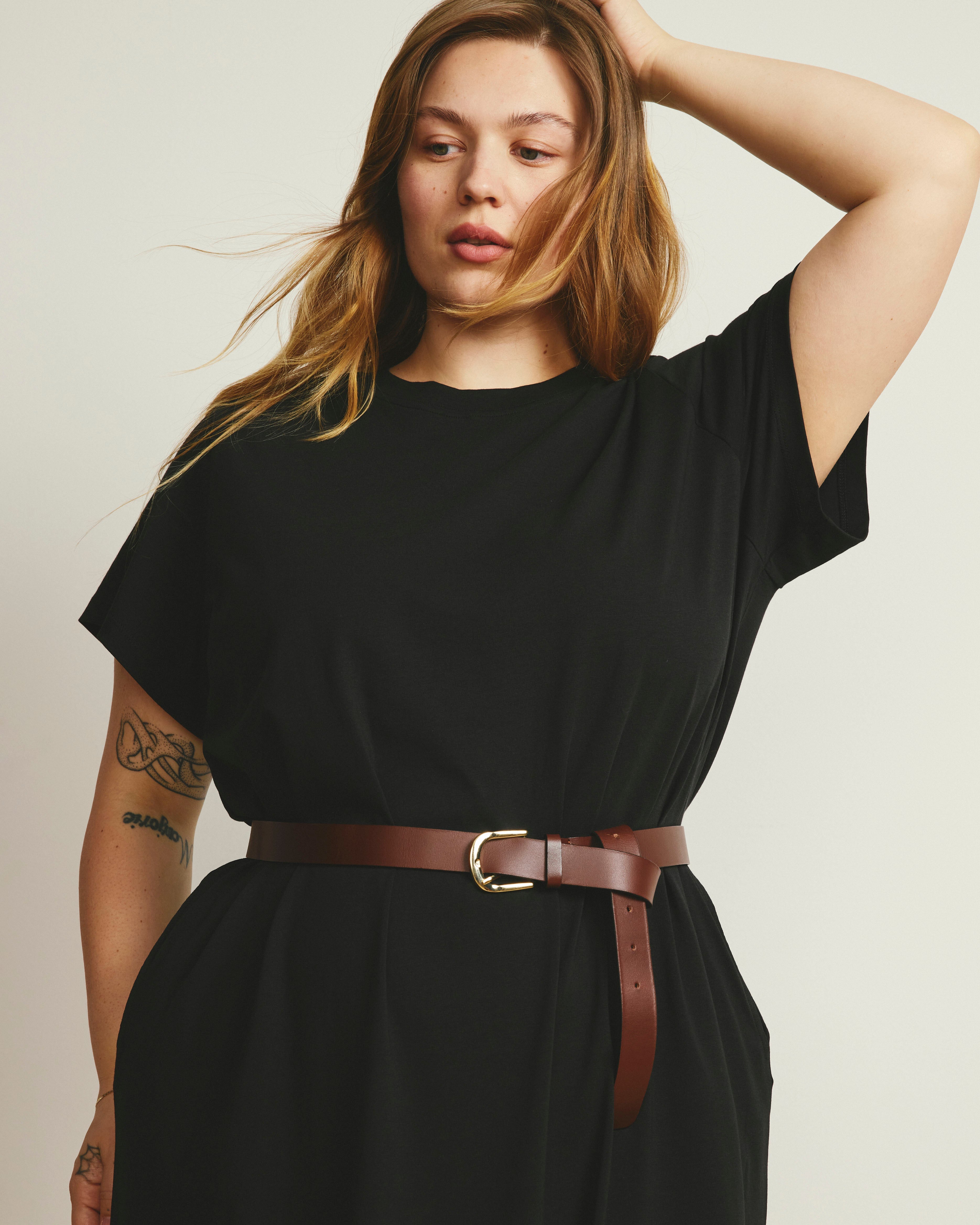 Halie Maxi T-Shirt Dress - Black