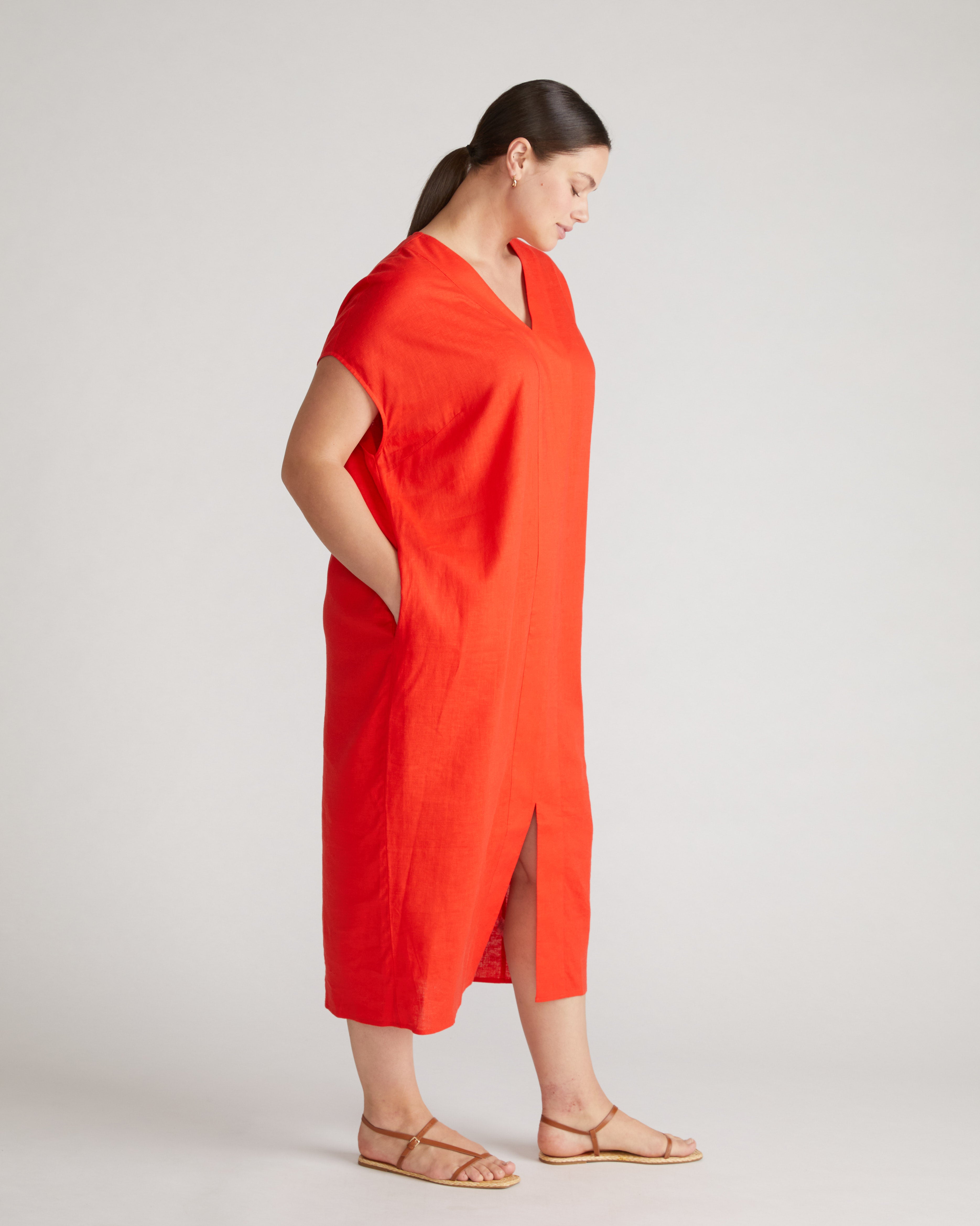 Cabana Linen Kaftan - Shoreline Sunset