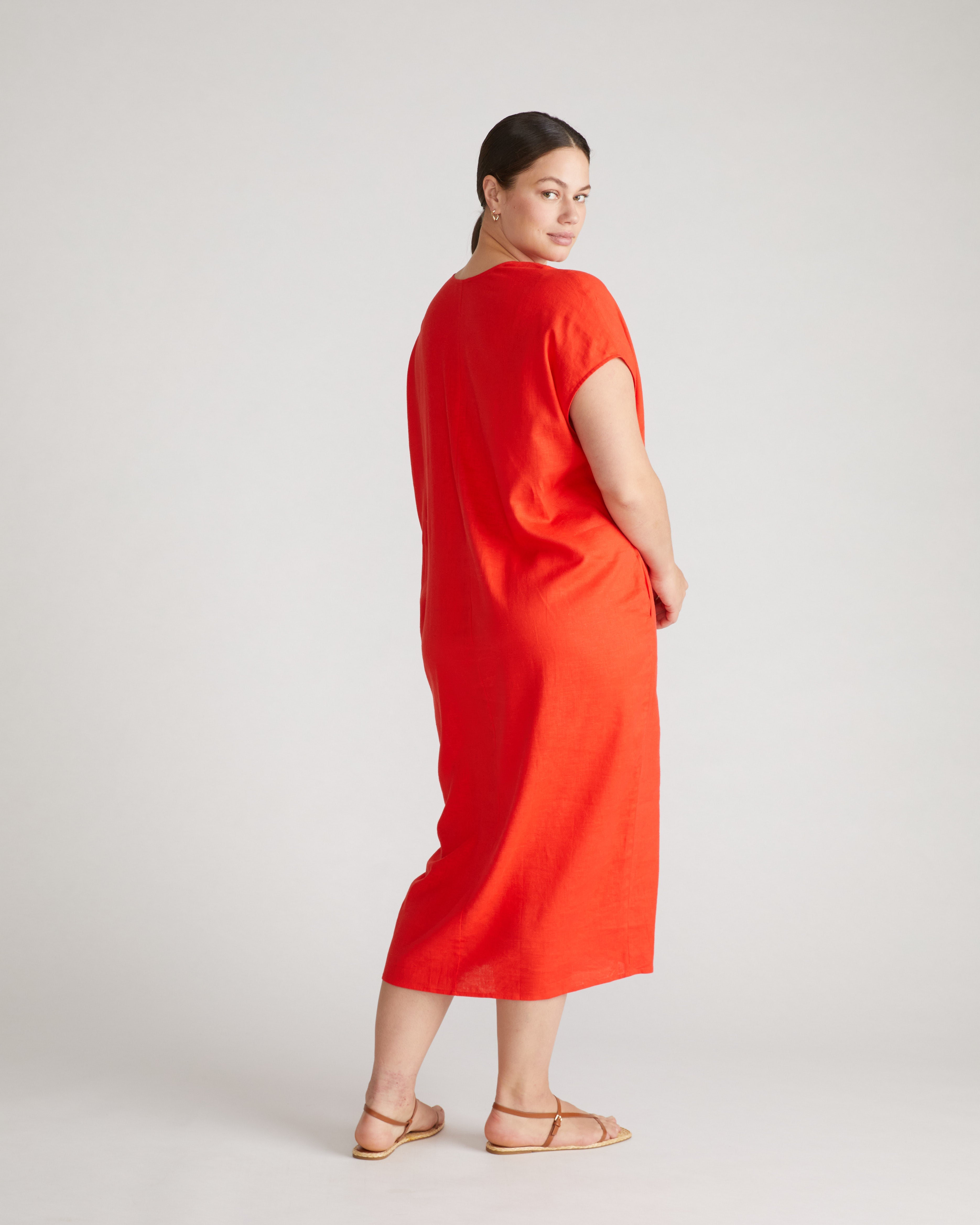 Cabana Linen Kaftan - Shoreline Sunset